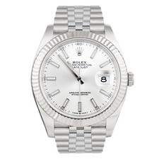 Rolex Datejust 41 Stainless Steel Silver Fluted Jubilee 41mm 126334 Full Set