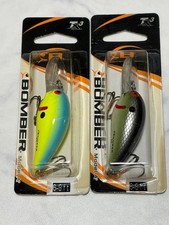 BOMBER Model A Crankbait Set of 2 Unopened Chartreuse Blue & Tennessee Shad