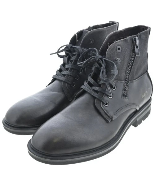 Replay Hert Biker Boots Black Leather Monk Strap Mens 7 - 7.5 / Womens 9 - 9.5 Amazon.com | REPLAY Men main image 2