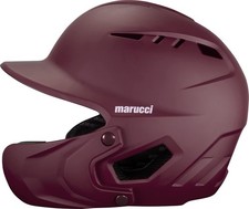 MARUCCI DURAVENT Batting Helmet with JAW Guard, Maroon, Medium, Maroon