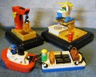 Vintage Fisher Price Little People Offshore Cargo Set #945 Complete VNice!!