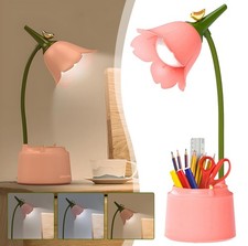 LED Flower Desk Lamp Cordless Table Light 3 Color Modes Lampshade Table Lights