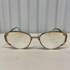 Vintage 70s/80s Givenchy Logo Gold Brown Marble Eyeglasses Frames 53-17-130mm