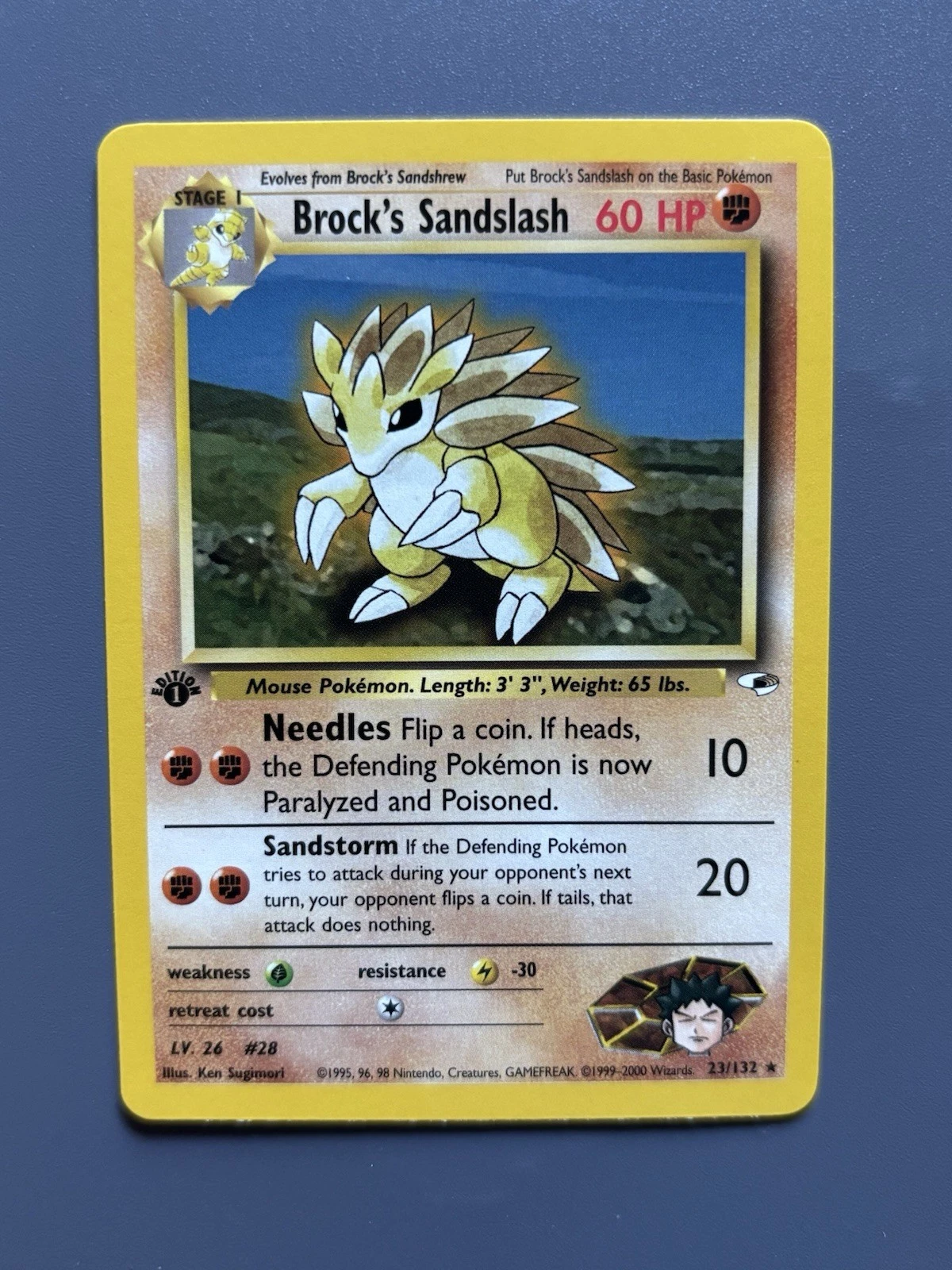 Brock's Sandslash #23 Heroes Rare 1st Ed. The Poke-dillo or looks more Hedgehog?