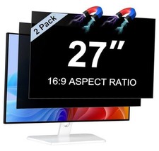  2 Pack Magnetic 27 Inch Privacy Screen for 16:9 Computer Monitor 27Inch-2Pack
