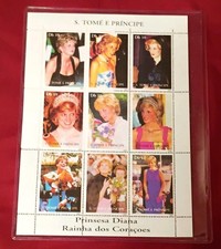 Sao Tome & Principe Princess Diana Plate Block of 9 Db 10 MNH ICS Certified