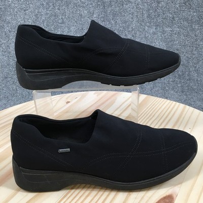 Ara Prue Gore-Tex Shoes Womens 7.5 Waterproof Slip-On Casual Round Toe Black