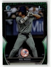 2023 Bowman Draft #BDC-30 Roc Riggio Chrome 1st Green Grass Refractor #/99 READ