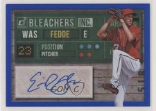 2019 Panini Donruss Bleachers Inc Blue 13/99 Erick Fedde #BI-EF Auto fm0