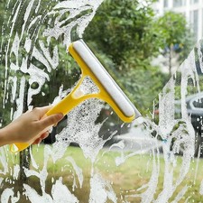 3-in-1 Window Cleaning Squeegee Spray Bottle Microfiber Scrub Glass Cleaner