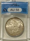 1878 7tf Morgan Silver Dollar ANACS AU58 VAM-81 Polished Ear/DDO