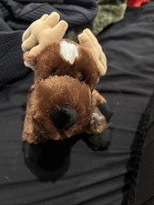 Ganz Webkinz Reindeer Moose Plush Stuffed Animal NO CODE Brown HM137 Toy Soft