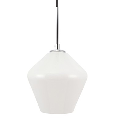 Elegant Lighting LD2257 Gene 1 Light 8''W Mini Pendant - Chrome