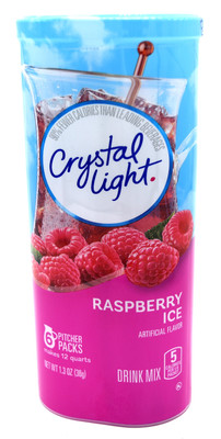 Crystal Light Raspberry Ice Drink Mix 2 Pack 6 Packets Low Calorie 12 Quarts