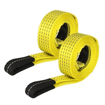 2 Pack 10' x 2'' Lifting Sling Straps, 10 Feet Heavy Duty Lift Rigging Strap T...