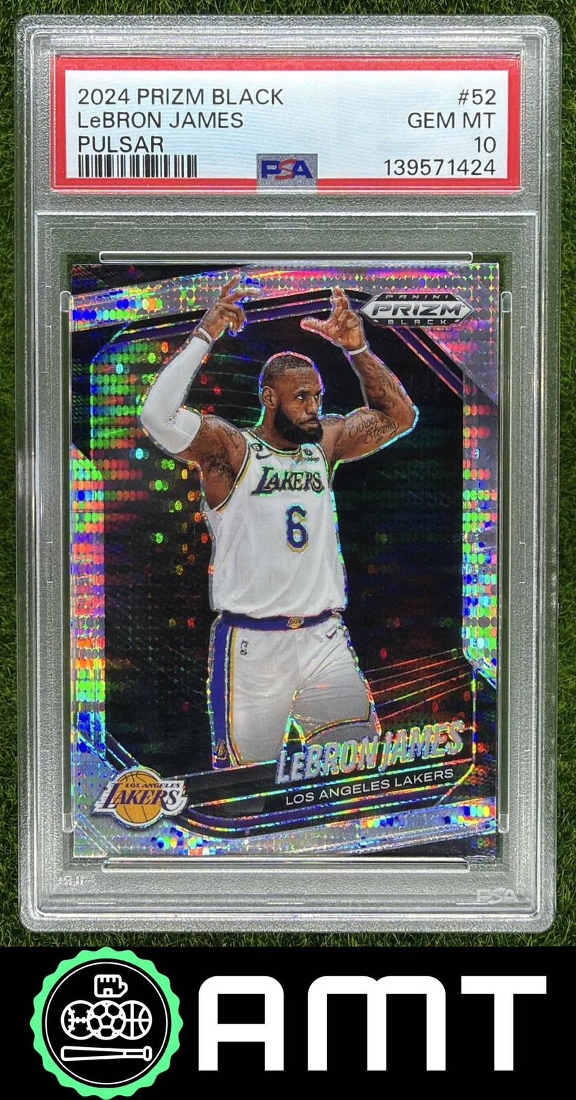 LeBron James PSA 10 2024-25 Panini Prizm Black Pulsar Prizms Lakers 1424