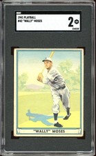 1941 Play Ball Baseball #42 Wally Moses SGC 2