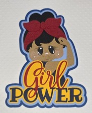 Girl Power Title African American. Card Making Paper Piecing