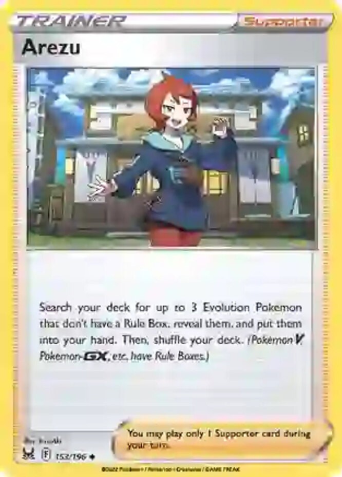 Arezu - 153/196 - Uncommon - Reverse Holo - Lightly Played