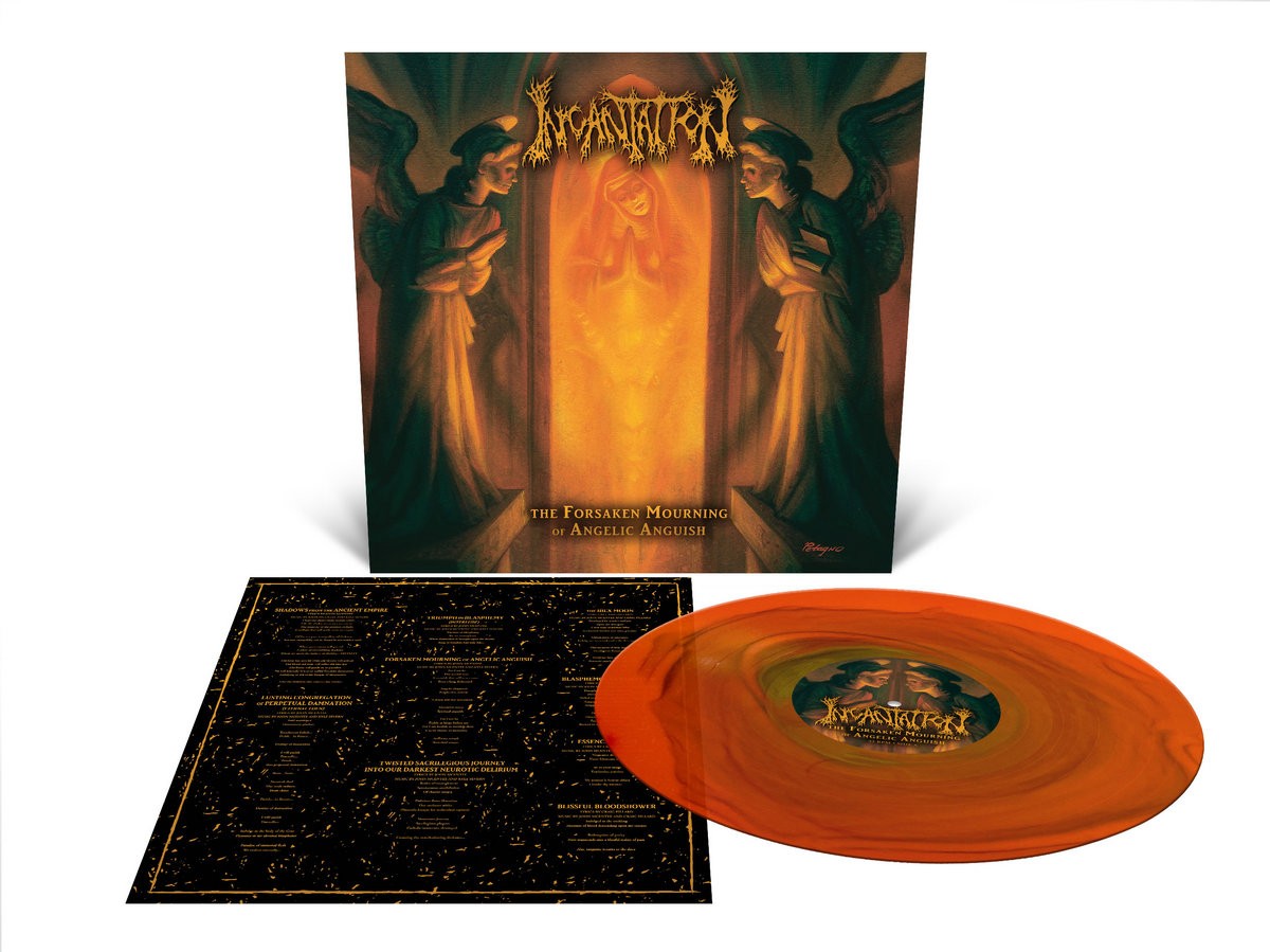 Incantation 'Forsaken Mourning Of Angelic Anguish' Orange Black Ripple Vinyl NEW