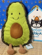 Authentic Jellycat❣️Amuseables Avocado + Tag Protector 12" Medium NWT A2A
