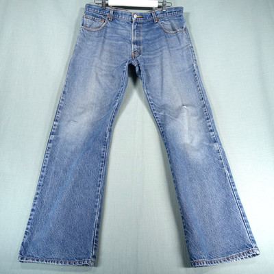 Vintage Levis 517 Jeans Herren W36 L32 Blau Baumwolle Bootcut Distressed Western Hose Y2K