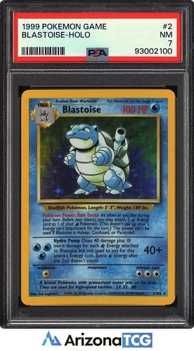 Pokemon 1999 Blastoise 2/102 Holo Rare Base Set PSA 7