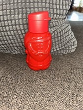 Botella de agua Tupperware Eco 12 oz. Papá Noel rojo navideño para niños