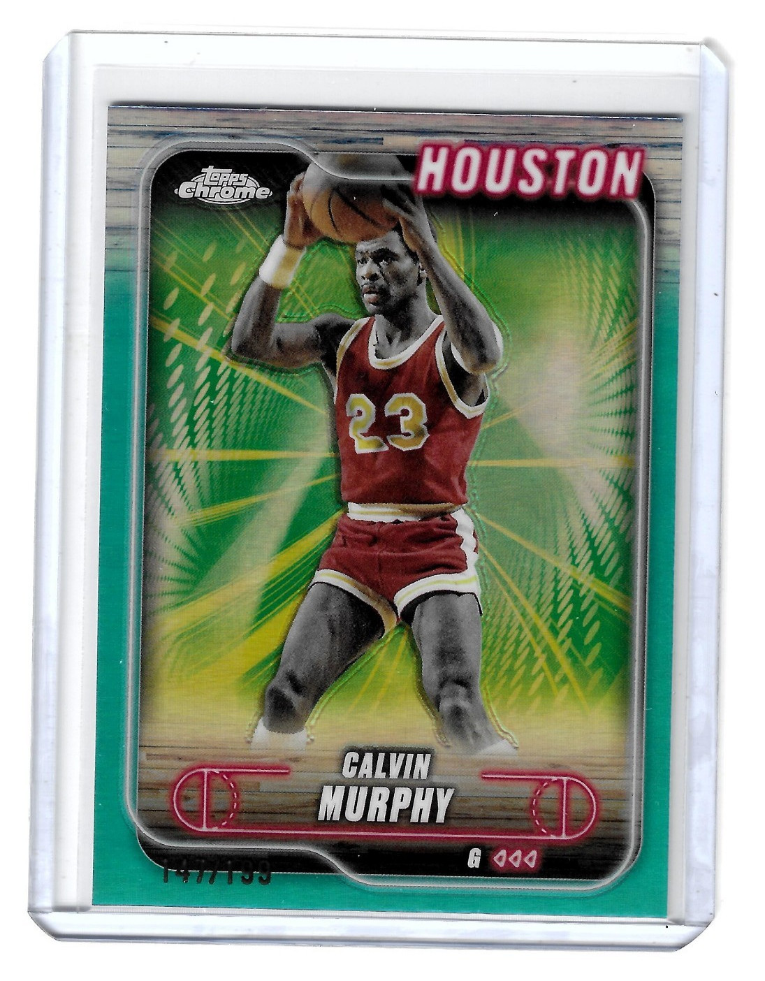 Calvin Murphy /199 Aqua Refractor Topps Chrome Basketball 2024-25 Card #142