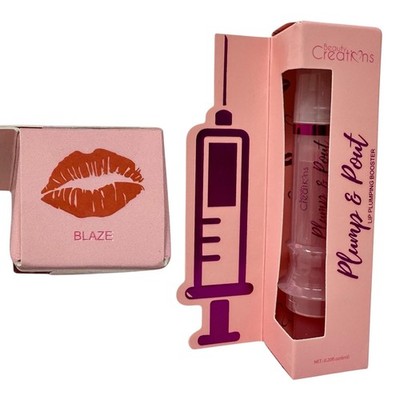 Beauty Creations Plump & Pout Lip Plumping Booster Blaze 0.2 oz Tints Hydrates