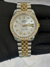 Rolex Datejust 41 White Mother-Of-Pearl Diamond Dial on Jubilee 126333 Card
