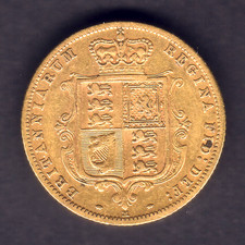 Australia.  1873 Melbourne - Half Sovereign.  Trace Lustre - gFine