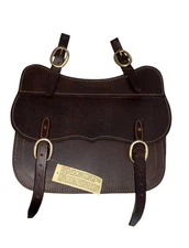 JT International Australian Outrider Collection Saddle Pocket Leather 11x9x4 New