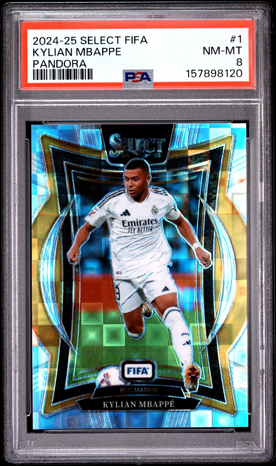 2024-25 PANINI SELECT FIFA PANDORA #1 KYLIAN MBAPPE PSA 8