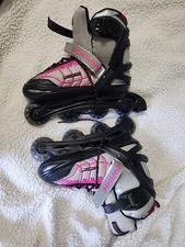 SCHWINN ABEC-5 Inline Skates ROLLER BLADES Girls Youth ADJUSTABLE Size 5-8 Pink