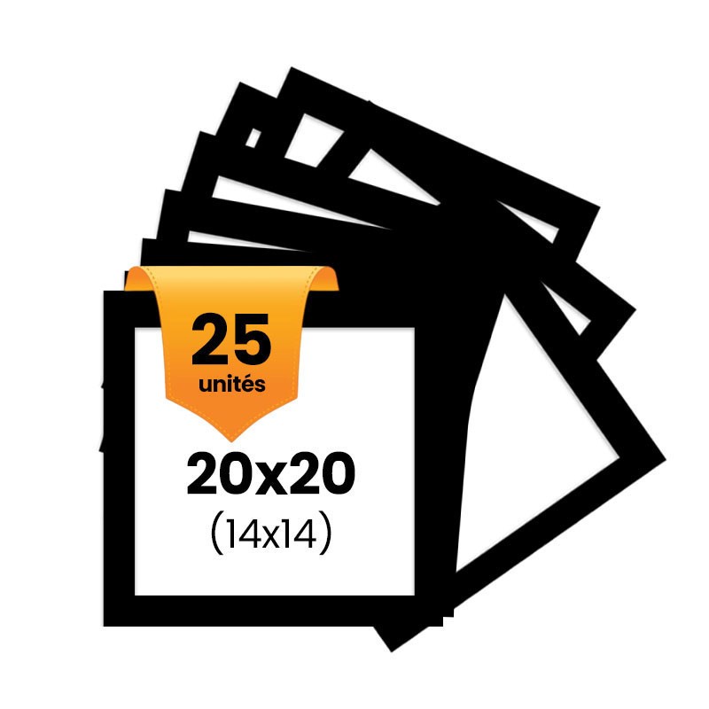 Passe-partout 20x20 pour adapter une photo 14x14 dans un cadre