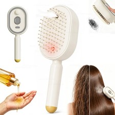 Electric Steam Hair Straightener Brush Rechargeable Anti Frizz Detangling USA
