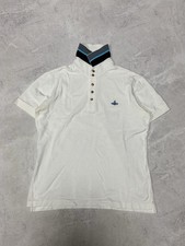 Vivienne Westwood XL orb Polo Shirt Buttons Stripes Vintage