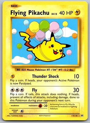 Flying Pikachu XY - Evolutions Secret Rare 110/108 NM