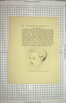 Original alter antiker Druck Portrait Platon Junge Josef Mann Kopf
