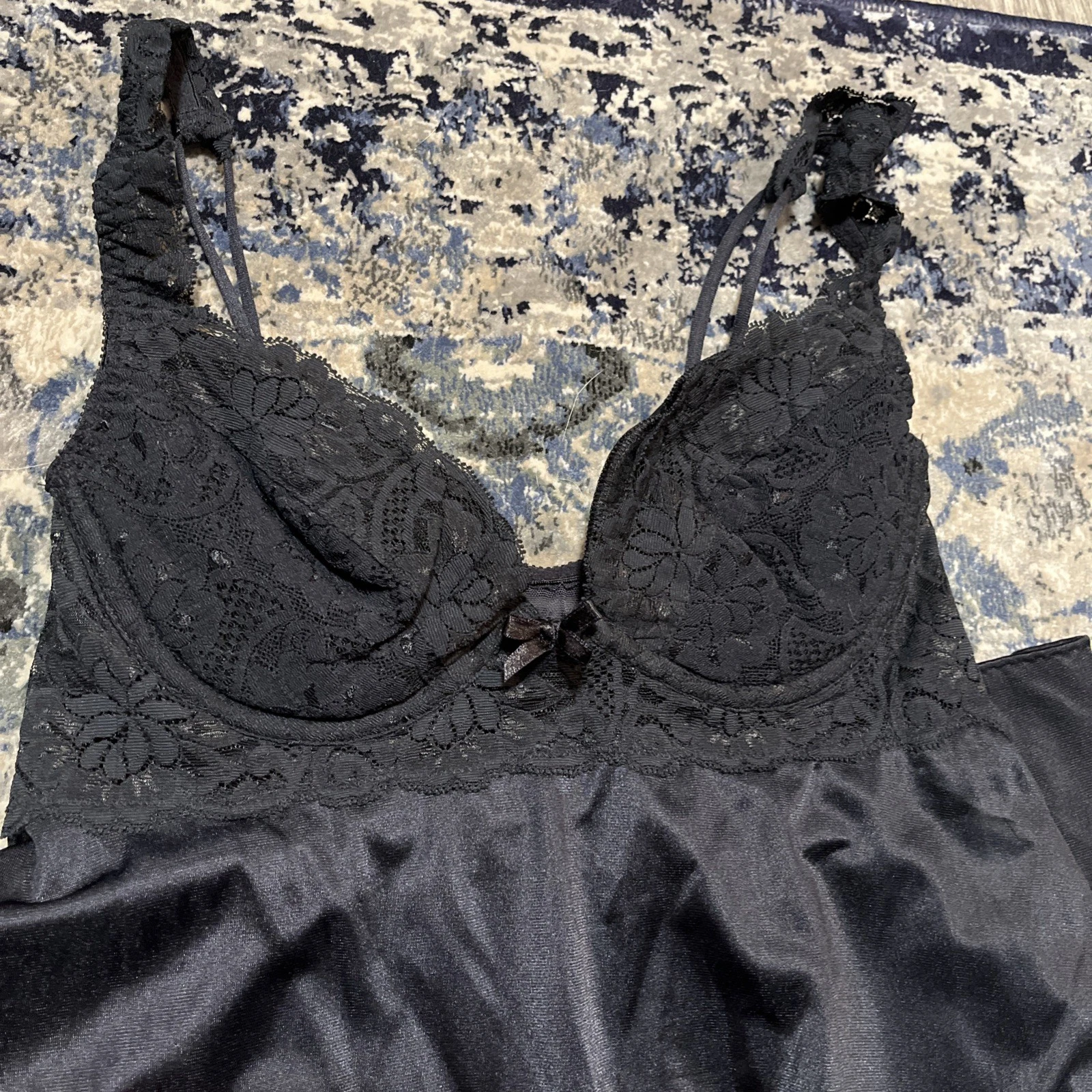 UNDERCOVER Camicia da notte vintage Victorias Secret donna S abito slip pizzo lingerie