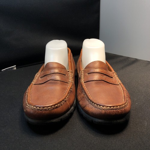 LN M's US9.5M HUSH PUPPIES CUERO MARRÓN SIN CORDONES MOCASINES PENNY ZAPATOS INFORMALES - Imagen 9 de 12