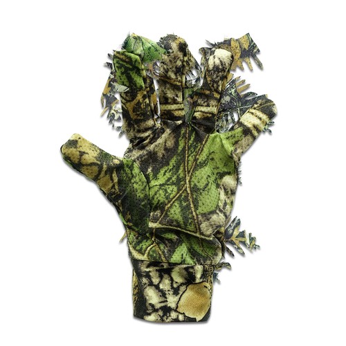 Xhunter Realtree Camo Woodland Ghillie Shooting Mesh Gloves - 3d Leafy #00642 - Picture 3 of 4