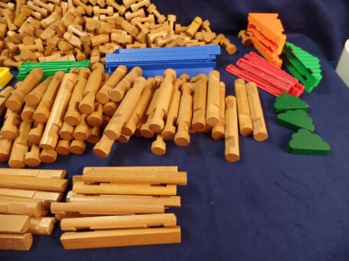 Lincoln Logs Mixed Lot of 300+ Pieces Windows Roofs - Picture 3 of 6