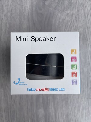 Music Wireless Mini Bluetooth Portable Rechargeable Speaker Schwarz Led