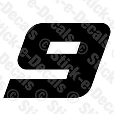 Number Nine 9 Vinyl Die Cut Decal Sticker - Racing Number Custom A4