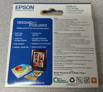 GENUINE Epson T200XL420 DURABrite Ultra Yellow High Capacity Cartridge Ink