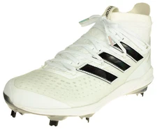 Adidas Men's Adizero Afterburner 8 Baseball Cleats, White/Iridescent