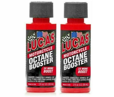 2 BOTTLES LUCAS OIL MOTORCYCLE OCTANE BOOSTER #10725-2