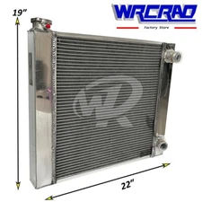 Universal Performance Radiator For 22"x 19" Chevy SBC 350 Crossflow Double Pass